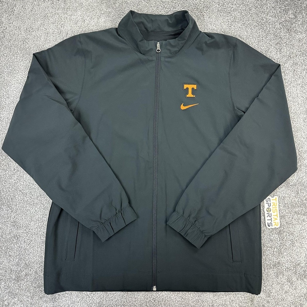 Tennessee Volunteers Jacket Mens Large Black Orange Nike Full Zip PE Team Issue